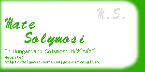 mate solymosi business card